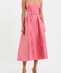 Rebecca Vallance Petra Midi Dress - 10 / Pink - Dresses