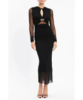 Rebecca Vallance Raphael Keyhole Midi Dress - 6 / Black - Dresses
