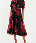 Rebecca Vallance Rosina Midi Dress - 18 / Red - Dresses