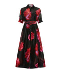 Rebecca Vallance Rosina Midi Dress - 18 / Red - Dresses