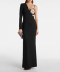 Rebecca Vallance Sachiel Floral-Appliqué Gown in Black - 6 / Black - Dresses
