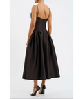 Rebecca Vallance Saskia Midi in Chocolate - Dresses