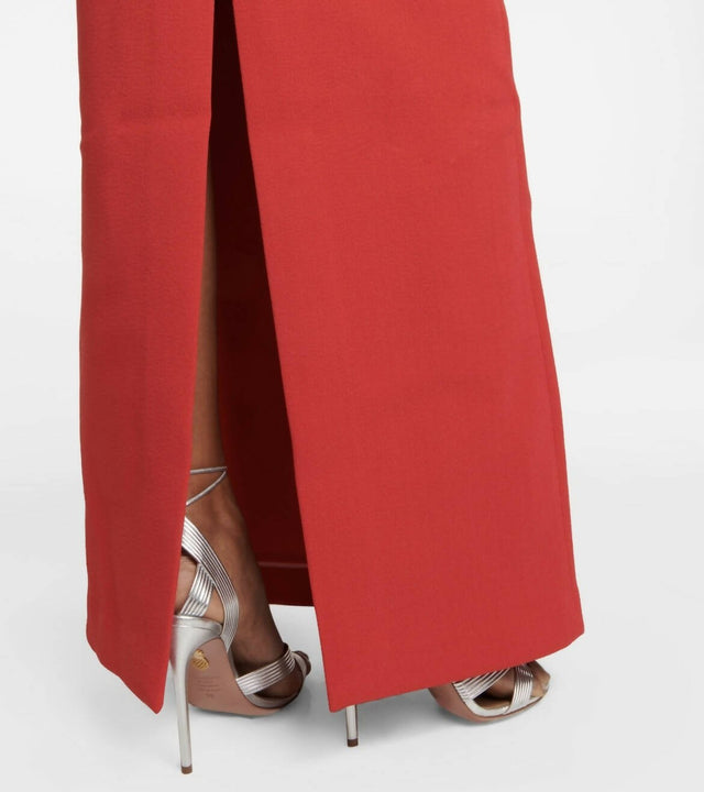 REBECCA VALLANCE - Rebecca Vallance Scarlett Strapless Feather Gown