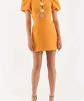 Rebecca Vallance Sirene Puff Sleeve Orange - 8 / Orange - Dresses