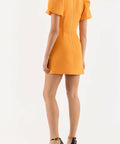 Rebecca Vallance Sirene Puff Sleeve Orange - 8 / Orange - Dresses