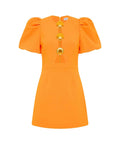 Rebecca Vallance Sirene Puff Sleeve Orange - 8 / Orange - Dresses