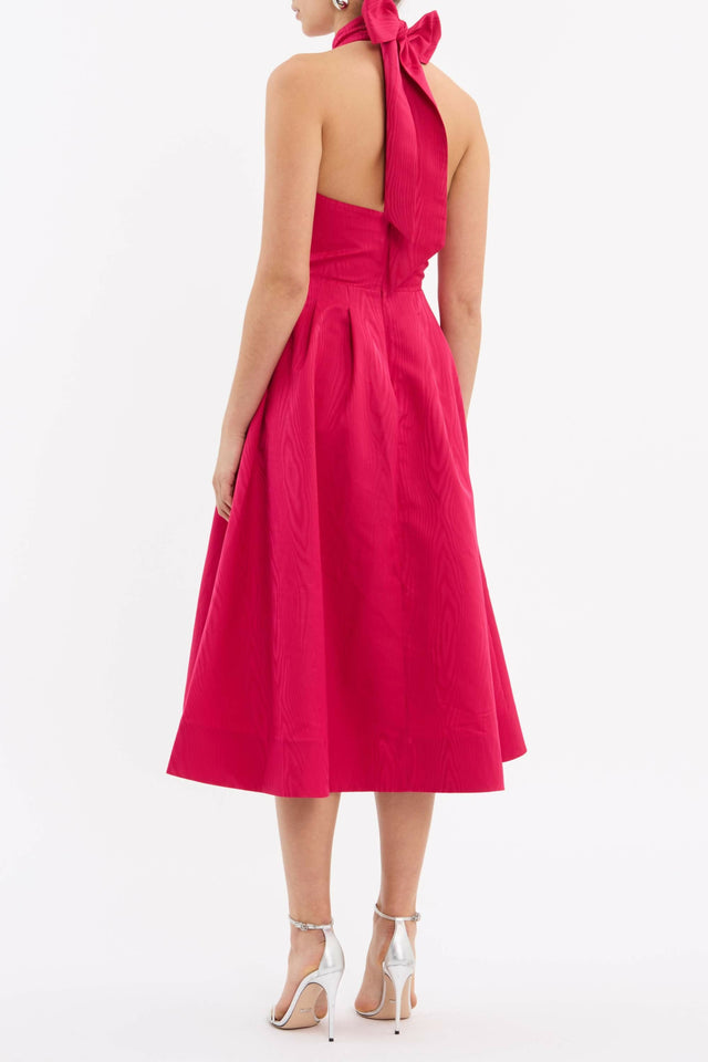 Rebecca Vallance Tahlia Halter Midi Dress Pink Size AU 10 - 10 / Pink - Dresses