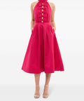 Rebecca Vallance Tahlia Halterneck Midi Dress Pink Size 8 & 10 - Dresses
