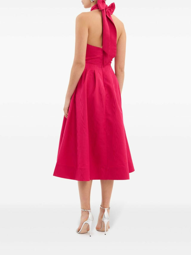Rebecca Vallance Tahlia Halterneck Midi Dress Pink Size 8 & 10 - Dresses