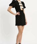 Rebecca Vallance Veronica Mini Dress | Black + Pearl - Dresses