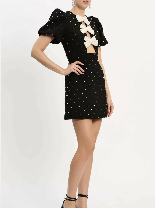 Rebecca Vallance Veronica Mini Dress | Black + Pearl - Dresses