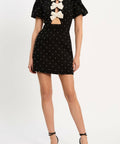 Rebecca Vallance Veronica Mini Dress Black Size AU 14 - 14 / Multi - Dresses