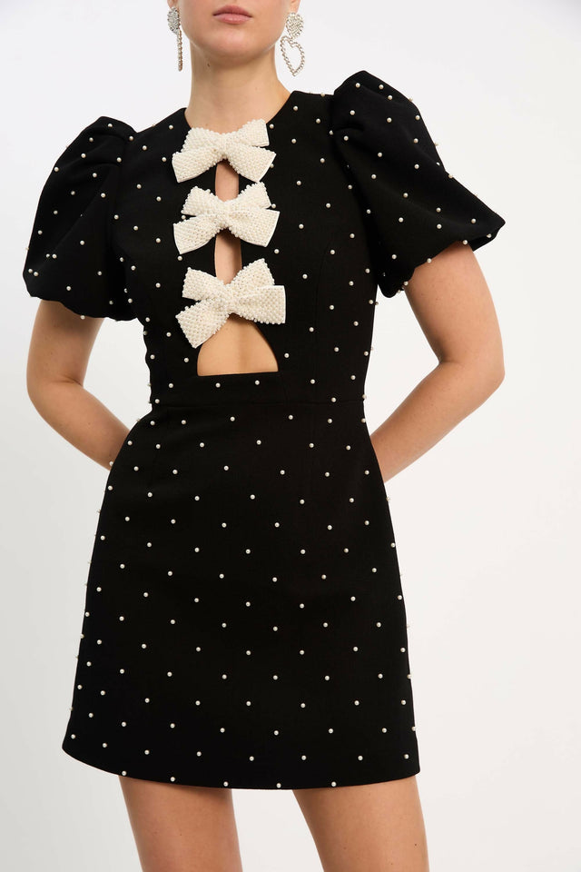 Rebecca Vallance Veronica Mini Dress Black Size AU 14 - 14 / Multi - Dresses