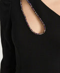 Rebecca Vallance Victoria One Sleeve Mini Black Size 12 - 12 / Black - Dresses