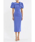 Rebecca Vallance Violetta Midi Dress Periwinkle Blue - Dresses
