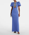 Rebecca Vallance Violetta Puff Sleeve Gown Periwinkle Blue - 12 / Blue - Dresses