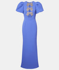 Rebecca Vallance Violetta Puff Sleeve Gown Periwinkle Blue - 12 / Blue - Dresses