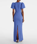 Rebecca Vallance Violetta Puff Sleeve Gown Periwinkle Blue - 12 / Blue - Dresses