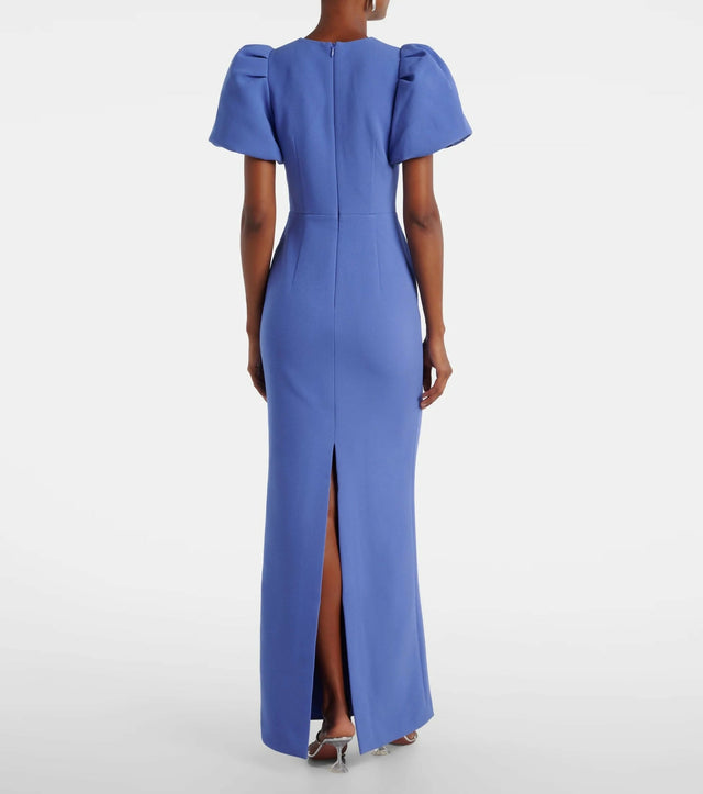 Rebecca Vallance Violetta Puff Sleeve Gown Periwinkle Blue - 12 / Blue - Dresses