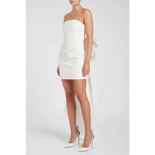 Rebecca Vallance White Daphne Mini Dress Ivory Size AU 6 - 6 / White - Dresses