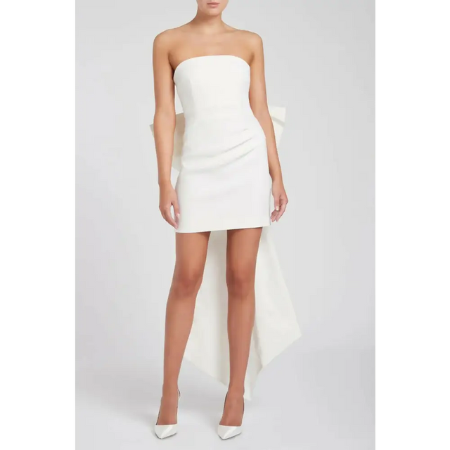 Rebecca Vallance White Daphne Mini Dress Ivory Size AU 6 - 6 / White - Dresses
