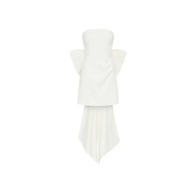 Rebecca Vallance White Daphne Mini Dress Ivory Size AU 6 - 6 / White - Dresses