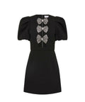 Rebecca Vallance Yvonne Bow Mini Dress in Black Size 10 - 10 / Black - Dresses
