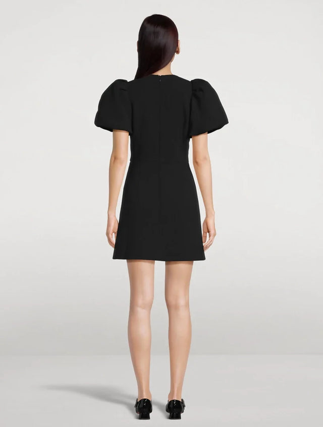 Rebecca Vallance Yvonne Bow Mini Dress in Black Size 12 - 12 / Black - Dresses