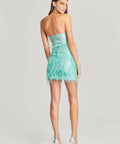 Retrofete - Retrofete Anastasia Sequin Feather Dress