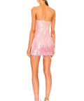 Retrofete - Retrofête Anastasia Sequin Feather Mini Dress Bubblegum Pink Size S / AU 8