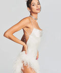 Retrofete - Retrofete Priscilla Feather Dress