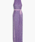 Retrofete Tzilly Belted Sequin Chiffon Maxi Dress; Violet; Size 8 - 8 / Violet - Dresses