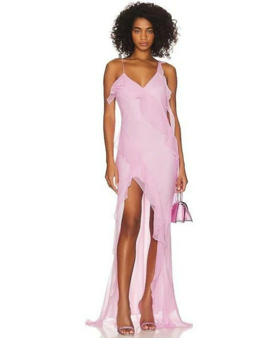 Revolve X Amanda Uprichard Cassilda Gown in Baby Pink Revolve X Amanda Uprichard Cassilda Gown in Baby Pink