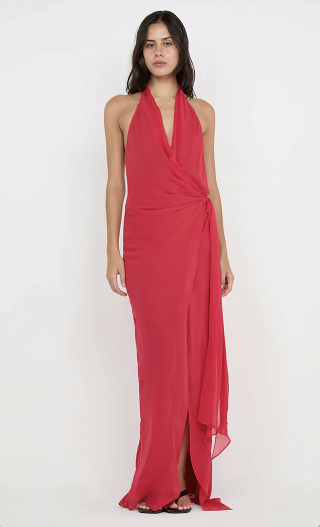 Bec and Bridge Soneva Wrap Dress in Strawberry Sizes 6, 8, 10