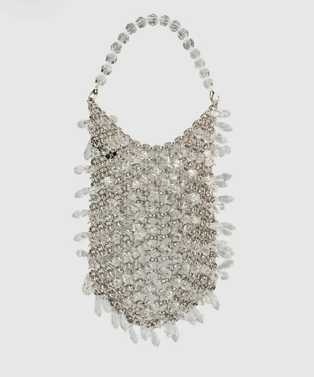 Olga Berg Florence Chain Mail Bag Silver
