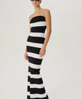 Ronny Kobo Lehua Knit Dress Black and White Stripe - 6 / Multi - Dresses