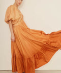Rooh Collective Birthday Gown in Orange Ombrè - Dresses