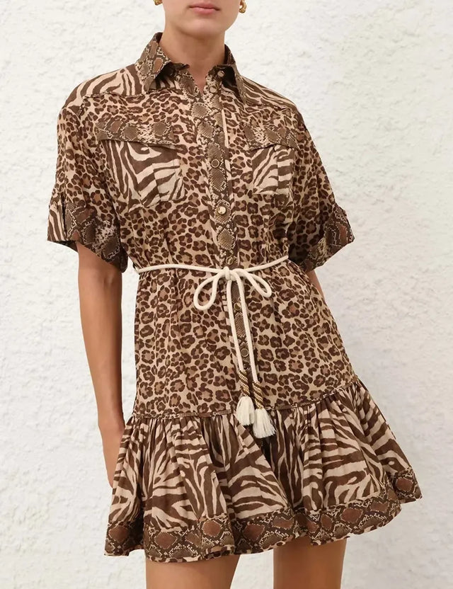 Zimmermann Wanderlust Lantern Mini Dress