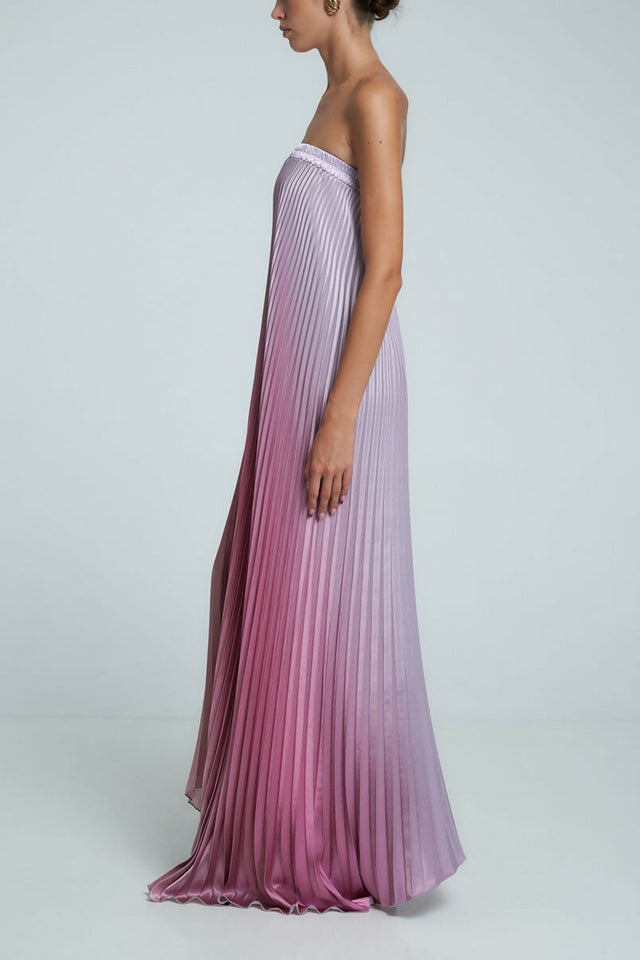 L'idee Bisous Strapless Gown Mauve Ombre