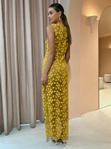 Rumer The Label Rosella Midi Dress in Yellow view 7