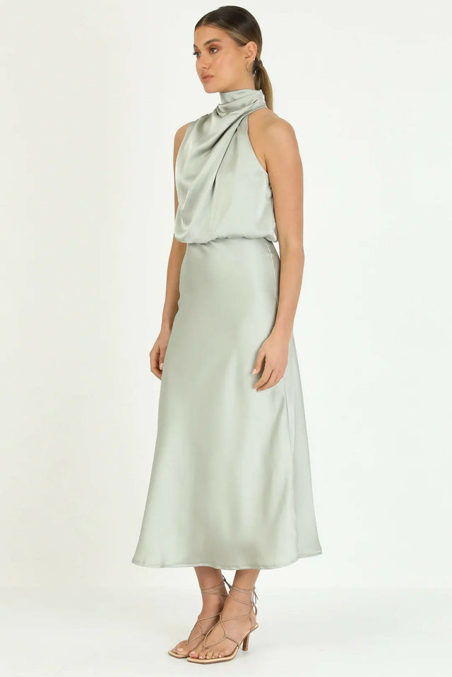 Runway Annabel Dress Sage Green - 10 / Green - Dresses