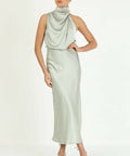 Runway Annabel Dress Sage Green - 10 / Green - Dresses