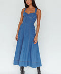 Runway Scout Ellora Denim Dress - 8 / Blue - Dresses