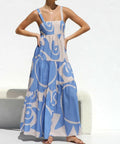 Runway Scout Reeves Maxi Dress in Blue - Dresses