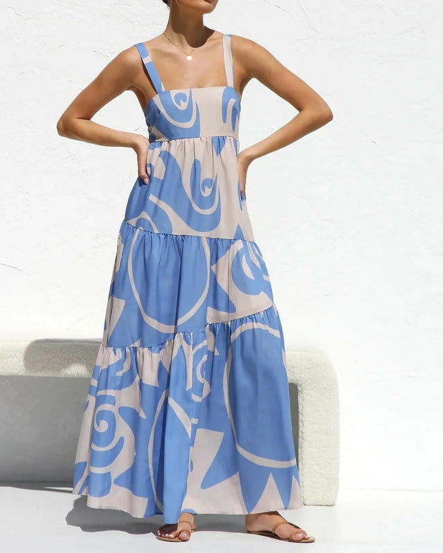 Runway Scout Reeves Maxi Dress in Blue - Dresses