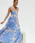 Runway Scout Reeves Maxi Dress in Blue - Dresses