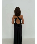 Ruth Tarvydas Black Goddess Gown - 10 / Black - Dresses