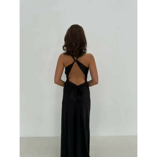 Ruth Tarvydas Black Goddess Gown - 10 / Black - Dresses