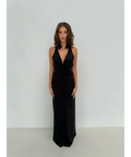Ruth Tarvydas Black Goddess Gown - 10 / Black - Dresses