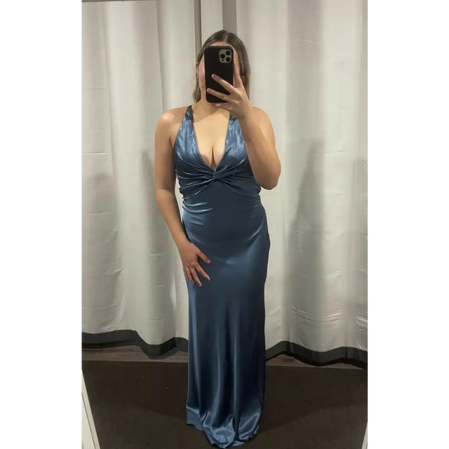 Ruth Tarvydas Blue Goddess Gown - 12 / Blue - Dresses